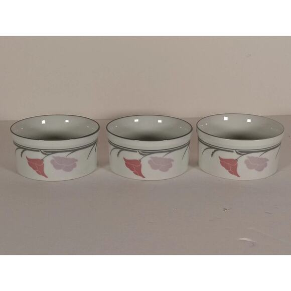 Set Of 3 Vintage Dansk Tivoli Belles Fleurs Ramekins Bowls 4 1/4 Diameter - Picture 2 of 7